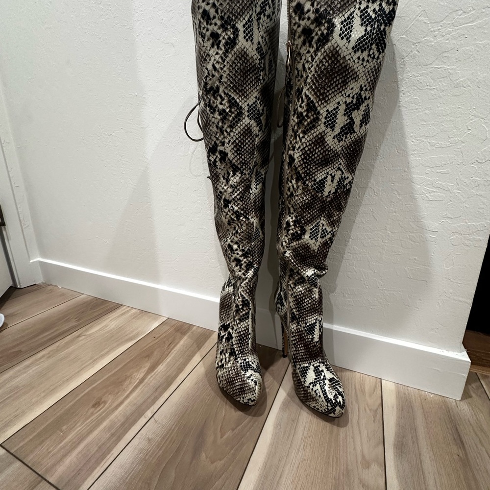 Steve Madden - Snakeskin Over-the-Knee Boots
